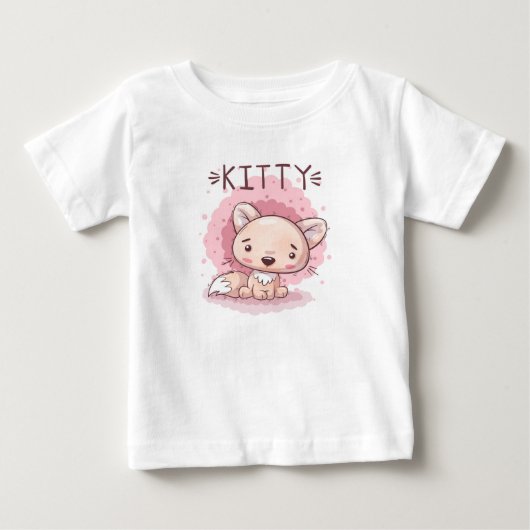 Schattig Kitten Baby T-shirt (Voorkant)