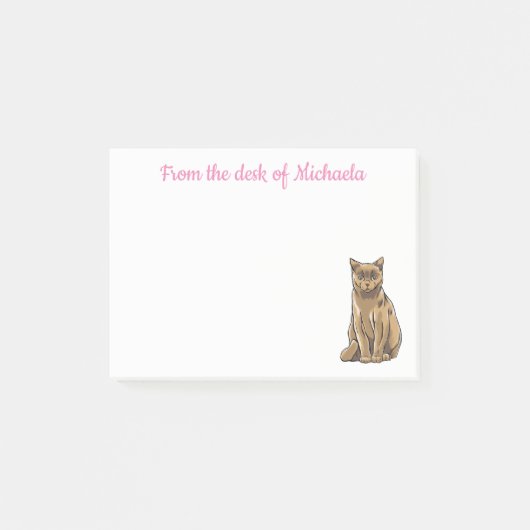 Schattig Kitten Bruine Kat Kat Post-it® Notes (Voorkant)