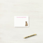 Schattig Kitten Bruine Kat Kat Post-it® Notes (Op bureau)
