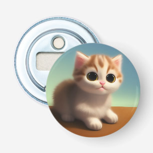 Schattig Kitten Button Flesopener