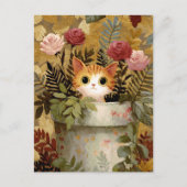 Schattig Kitten dat uit een Pot kijkt Briefkaart (Voorkant)