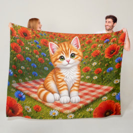 Schattig Kitten Fleece Deken