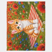Schattig Kitten Fleece Deken (Voorkant)