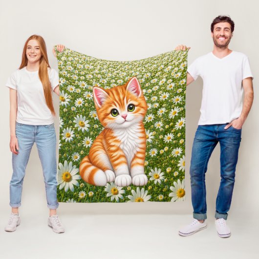Schattig Kitten Fleece Deken (In situ)