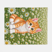 Schattig Kitten Fleece Deken (Voorkant (Horizontaal))