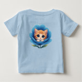 Schattig Kitten Genesteld in een Bloeiende Bloem (Achterkant)