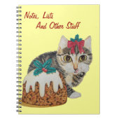 schattig kitten grijs tafeltje door een likkerpoot notitieboek (Voorkant)