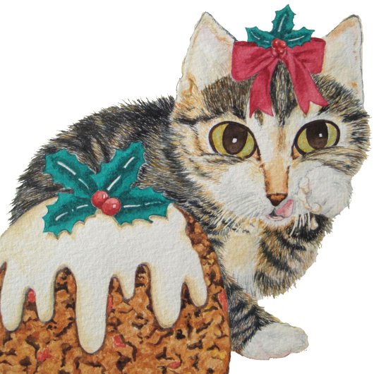 schattig kitten grijs tafeltje door op paw kerst t kleine kerstsok