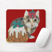 schattig kitten grijs tafeltje door op paw kerst t muismat (Met muis)