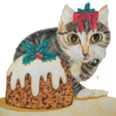 schattig kitten grijs tafeltje door op paw kerst t ronde klok