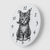 Schattig Kitten Grote Klok (Hoek)
