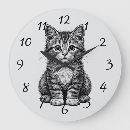 Schattig Kitten Grote Klok (Voorkant)
