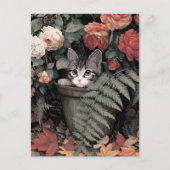 Schattig Kitten in een Bloempot Briefkaart (Voorkant)