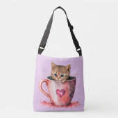 Schattig kitten in Mok Crossbody Tas (Voorkant)