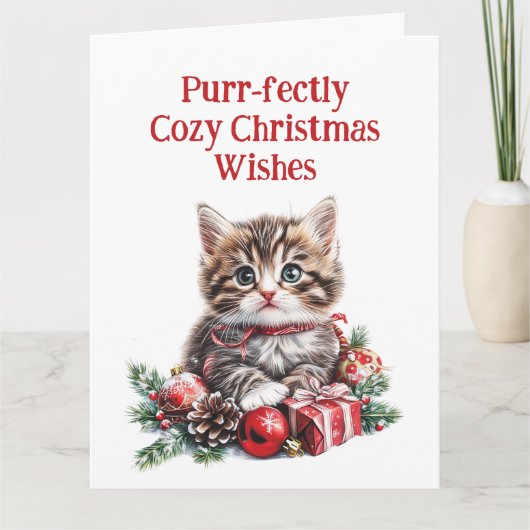 Schattig Kitten Kaart (Voorkant)