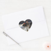 Schattig Kitten Kat Liefde Knuffels Hart Sticker (Envelop)