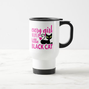 Schattig Kitten Kat Moeder Kitty Halloween Zwarte Reisbeker