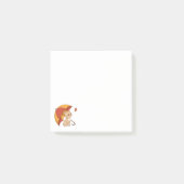 Schattig Kitten Kat Rood Geel Paraplu Herfst Post-it® Notes (Voorkant)