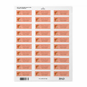 Schattig Kitten Kat Rood Geel Paraplu Herfst Roze Etiket (Full Sheet)