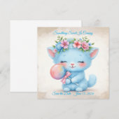 Schattig Kitten Kat Save The Date (Voorkant / Achterkant)
