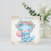 Schattig Kitten Kat Save The Date (Staand voorkant)