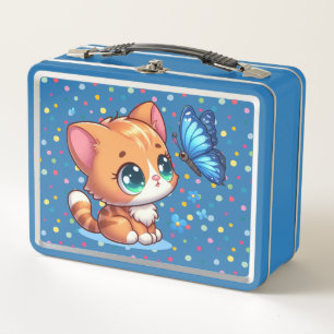 Schattig kitten/kat & vlinder 