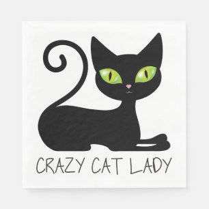 Schattig Kitten Kitty Halloween Zwarte Kat Servet