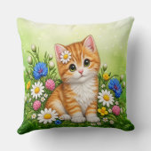 Schattig Kitten Kussen (Achterkant)