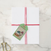 schattig kitten likkende pootjes grijs tafeltje ka cadeaulabel (Met Touw)