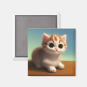 Schattig Kitten Magneet (Voorkant / Achterkant)