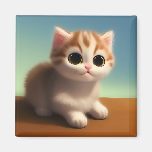 Schattig Kitten Magneet (Voorkant)