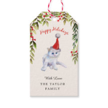 Schattig Kitten Merry Christmas Cat Lovers Rood