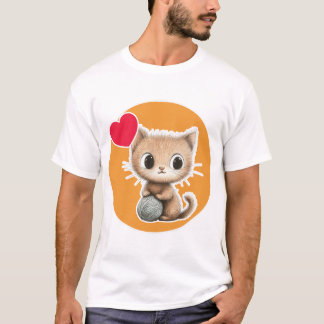 Schattig Kitten met zijn garenbal T-shirt