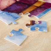 Schattig Kitten Onder Kerstboom Legpuzzel (Zijkant)