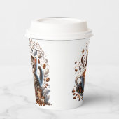 Schattig kitten papier koffiekopje grillige kat papieren bekers (Links)