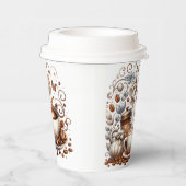 Schattig kitten papier koffiekopje grillige kat papieren bekers (Rechts)