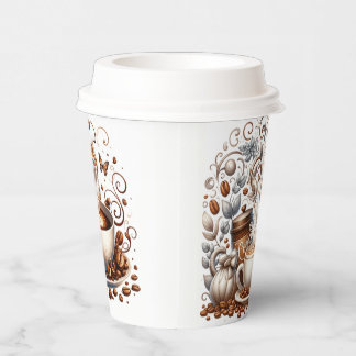 Schattig kitten papier koffiekopje grillige kat papieren bekers