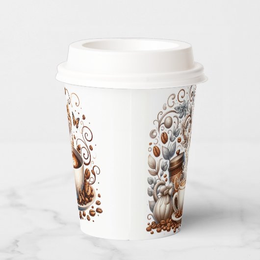 Schattig kitten papier koffiekopje grillige kat papieren bekers (Rechts)