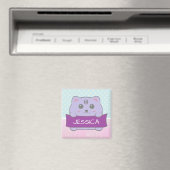 Schattig Kitten Persoonlijke Stippen Magneet (Insitu (Vaatwasser))