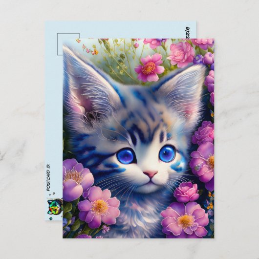 Schattig kitten, Postcrossing Briefkaart (Voorkant / Achterkant)