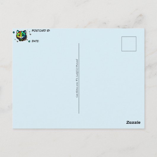 Schattig kitten, Postcrossing Briefkaart (Achterkant)