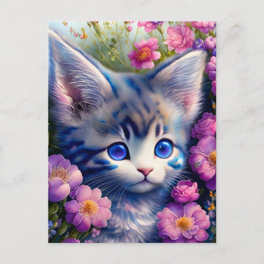 Schattig kitten, Postcrossing Briefkaart (Voorkant)