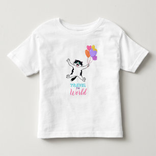 Schattig Kitten Reist Rond De Wereld Kinder Shirts
