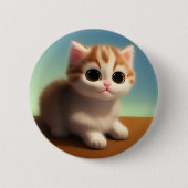 Schattig Kitten Ronde Button 5,7 Cm (Voorkant)