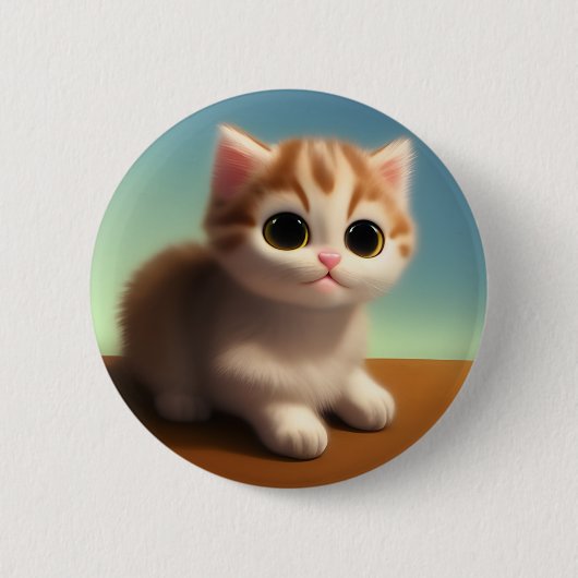 Schattig Kitten Ronde Button 5,7 Cm (Voorkant)