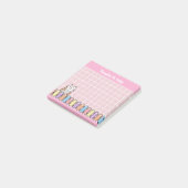 Schattig Kitten Roze Gedachten Voor Vandaag Post-it® Notes (Schuin)