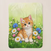 Schattig Kitten Sherpa Deken (Voorkant)