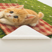 Schattig Kitten Sherpa Deken (3/4)