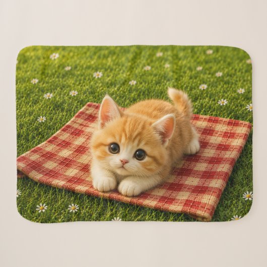 Schattig Kitten Sherpa Deken (Voorkant (horizontaal))
