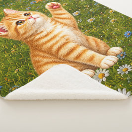 Schattig Kitten Sherpa Deken